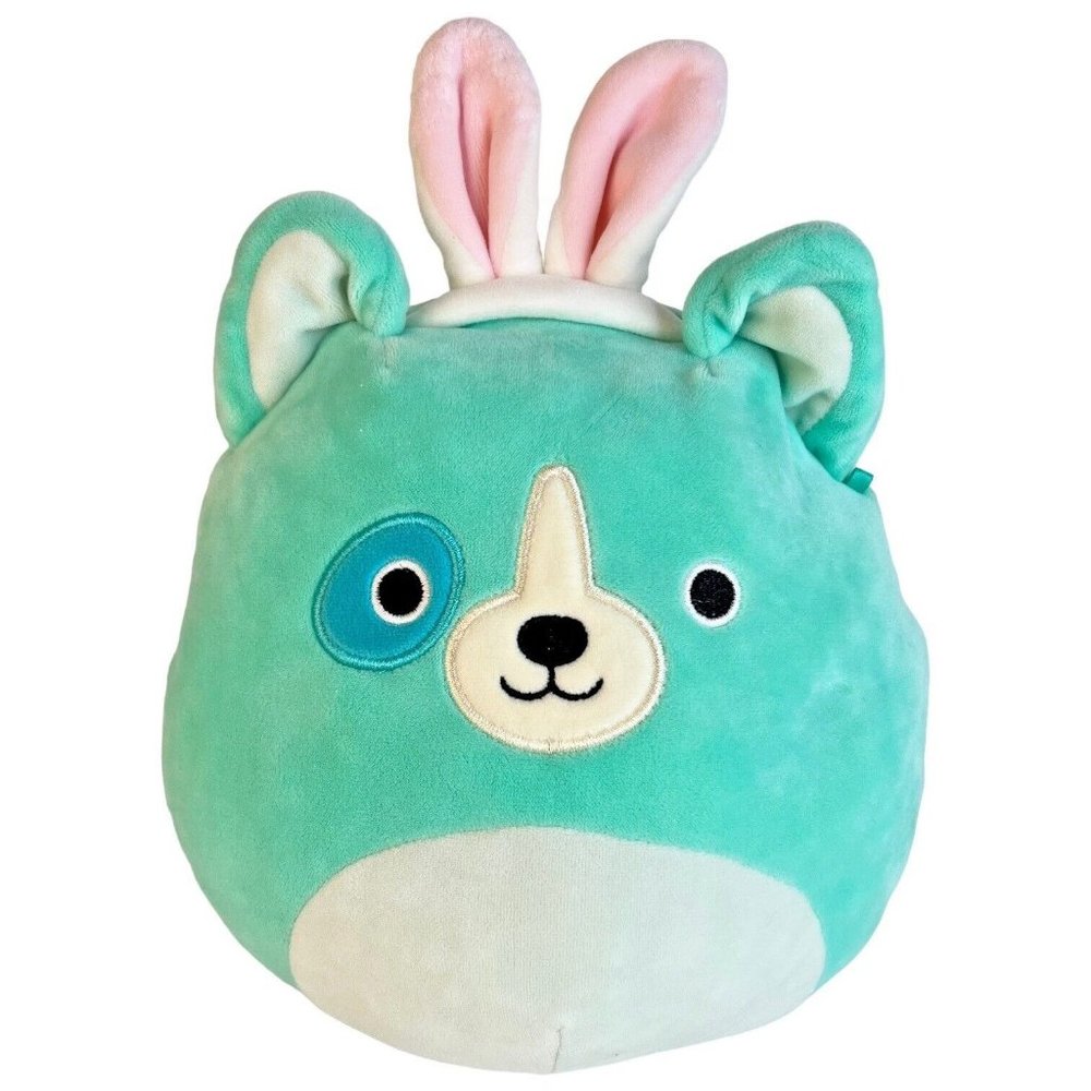 Squishmallow Plush Donnie The Teal Easter Dog Bunny 8 IN Kellytoy Stuffed Animal
